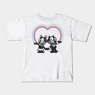 Felix the Cat In Love Kids T-Shirt